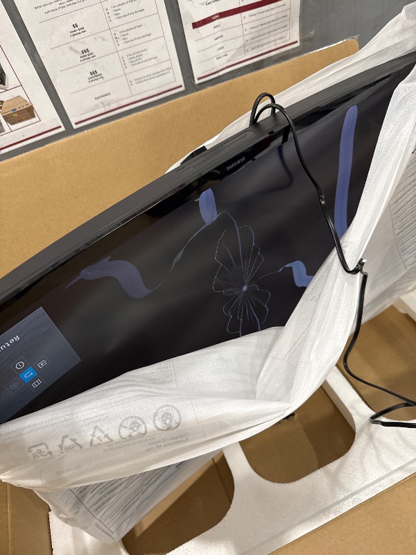 View 4 of ***Parts Only*** Samsung 27" Essential S3 (S36GD) Series FHD 1800R Curved Computer Monitor