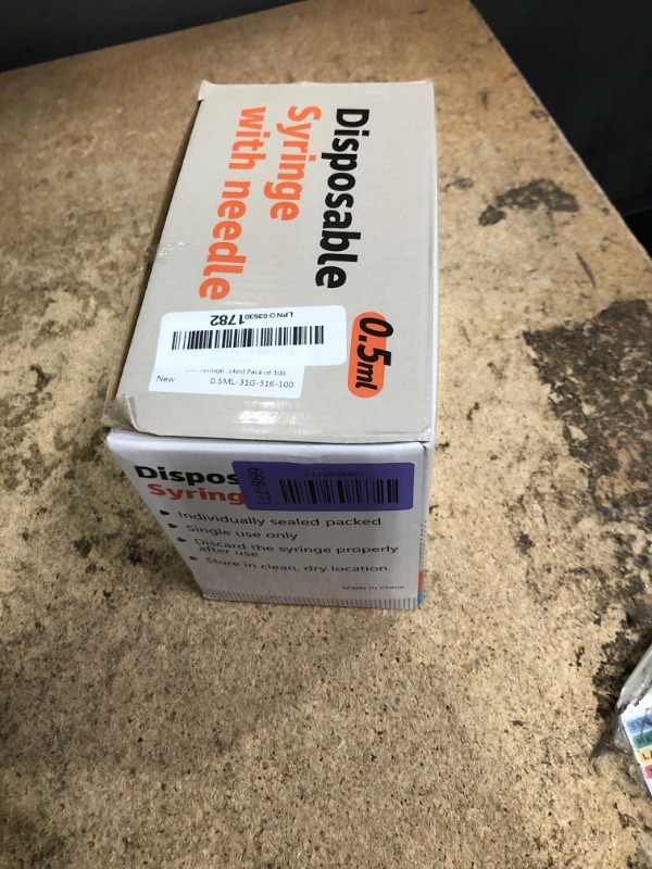View 2 of 0.5 ml/cc Syringes 31 gauge 5/16"(8mm), Individually Packed Pack of 100.