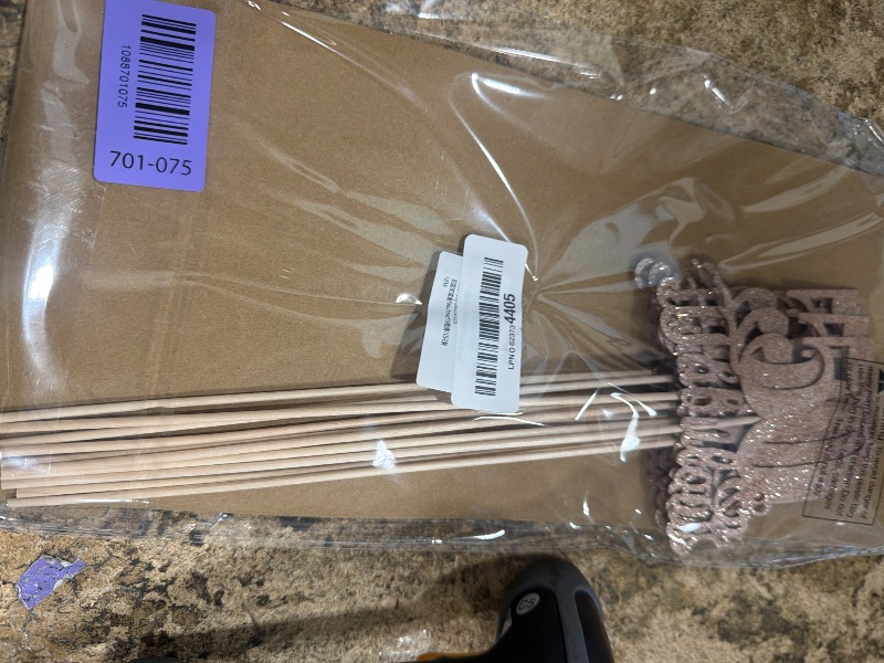 View 2 of 10 Pack Rose Gold Fabulous 50th Birthday Centerpiece Sticks for Tables