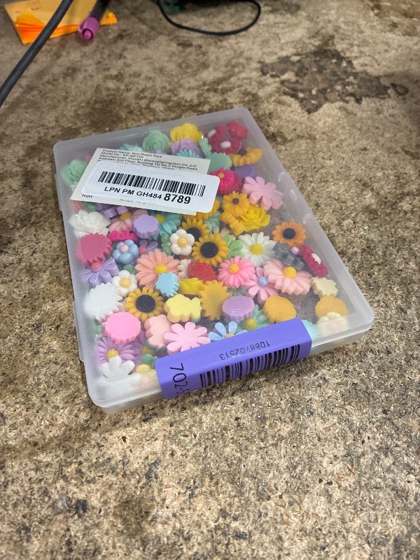 View 2 of 120pcs Mini Resin Flowers for Crafts, Cute Small Tiny Flatback Resin Flower