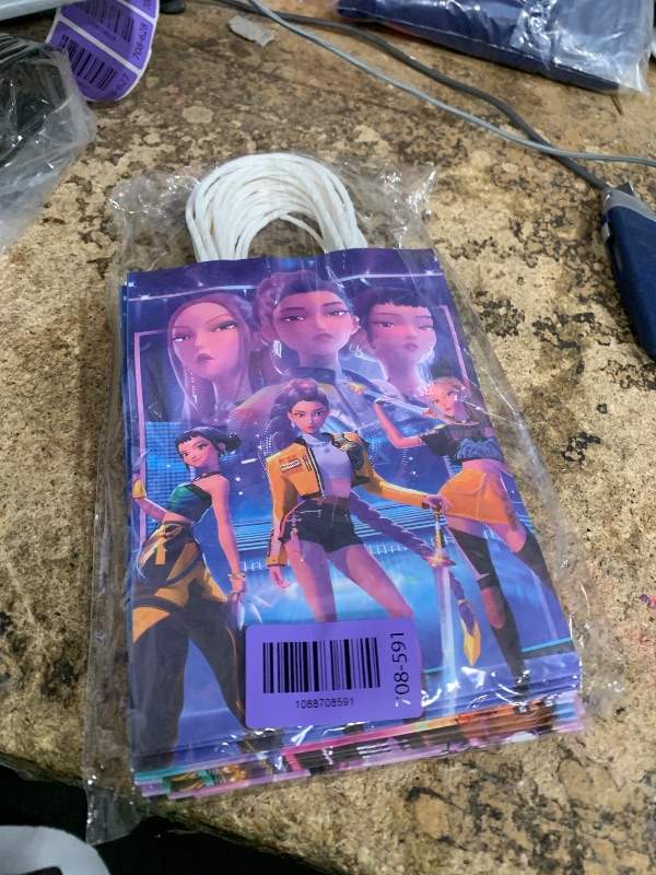 View 2 of 12 Pcs Demon Movie Hunters Party Gift Bags, Gift Bags With Handles, Suitable for Birthday Party Decorations, Whether Used as A Goody Bag for Parties or as an Everyday Storage Bag, it’s the Perfect Choice