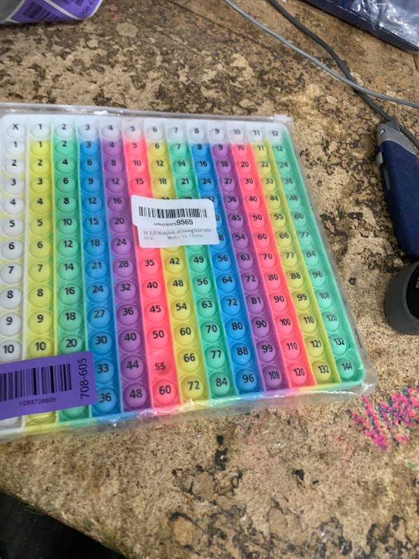 View 2 of ?Multiplication Table Learning Chart, 12X12 Multiplication, Design Number Fidget Math Toy for Teachers and Students to Create Various Mathematical Operations, Fidget Learning Math Games