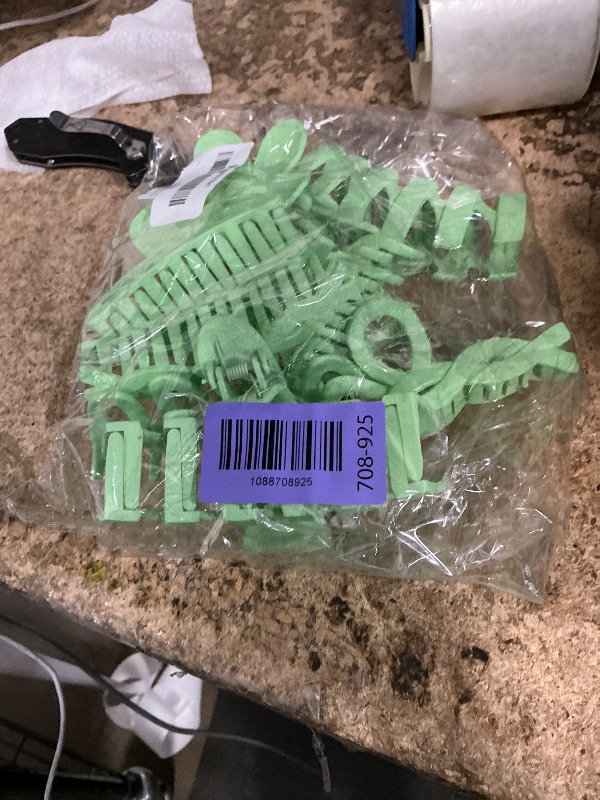 View 2 of 12 Pcs Claw Clips, Multi-Shapes Non-Slip Hair Clips for Women(Green)