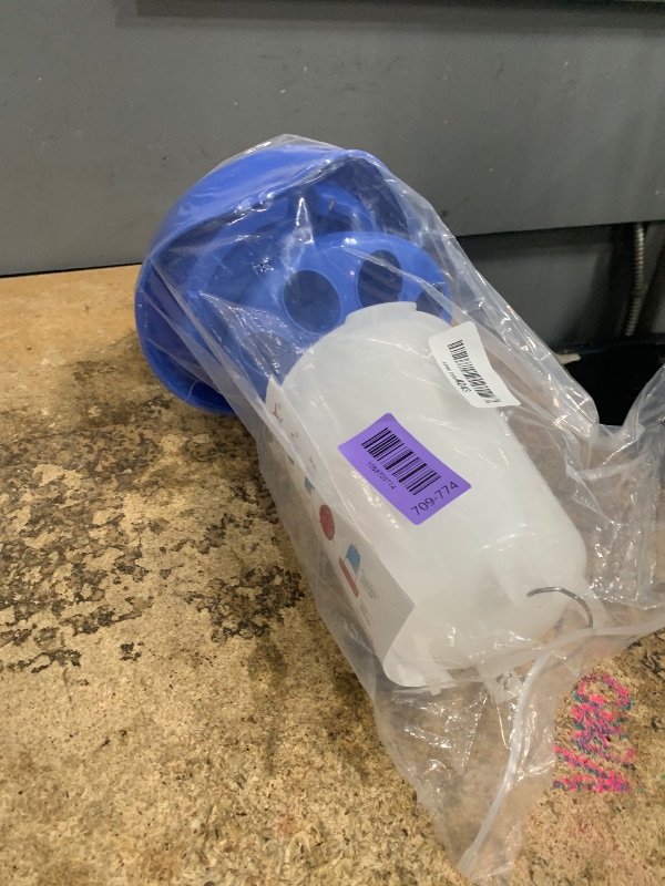 View 2 of 0.3 Gal Chick Feeder and 0.4 Gal Chick Waterer, Adjust Height, Blue
