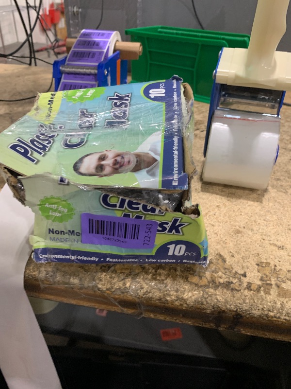 View 3 of 1 Box (10 Pieces) Face Shield Completely Transparent Spit Guard Mouth Shield Anti-Fog Reusable Face Covering Mask great for Events, Restaurants, Nail Salons, Food, Chef, Dentist, Spa and More