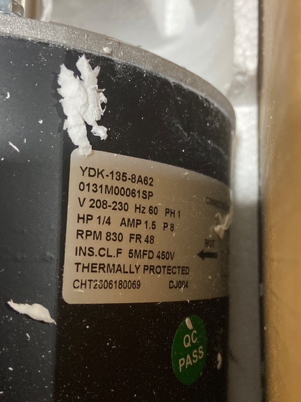 View 4 of 0131M00061SP Condenser Fan Motor 1/4 HP 830RPM 208-230V 1.5A