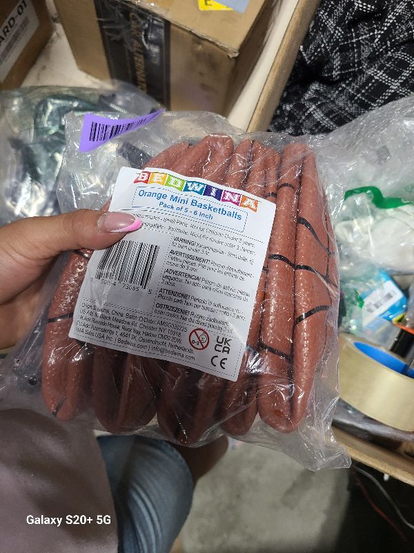 Photo 1 of 6-Inch Mini Basketballs for Kids (5-Pack) with Hand Pump for Mini Hoops
