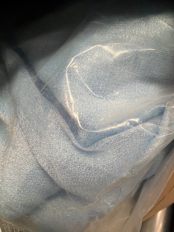 View 3 of 10 Panels Baby Blue Ceiling Drapes for Wedding 5ft x 30ft, Light Blue Sheer Fabric Ceiling Curtains for Photo Background Ceremony Birthday Party Decoration