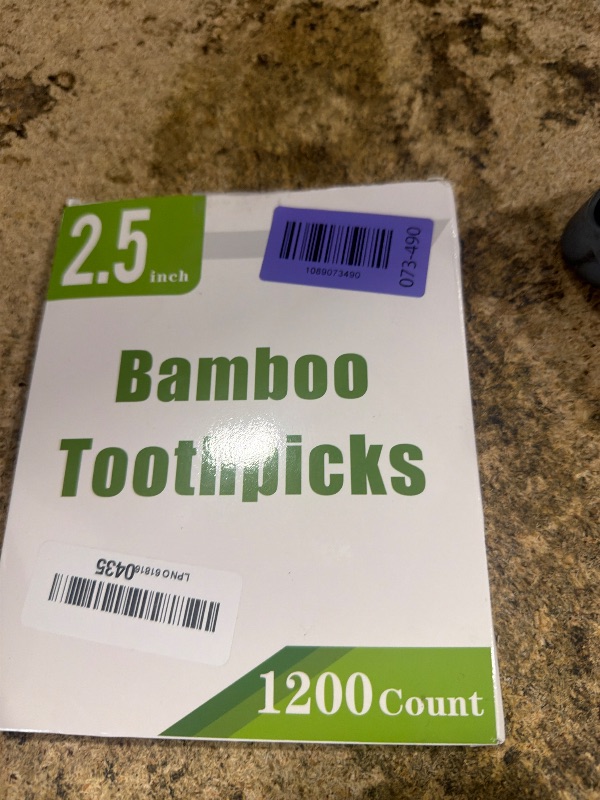 View 2 of 1200 Count Bamboo Toothpicks for Teeth Cleaning, Appetizer, Olive, Barbecue, Fruit, Double-Points Wooden Toothpick.