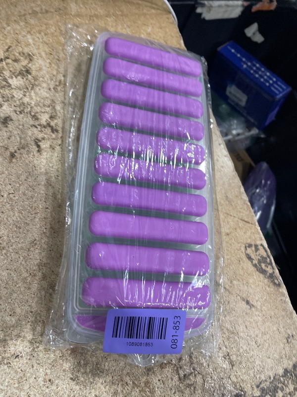 View 2 of 2 Pcs Long Ice Stick Tray Silicone with Lid,Water Bottle Ice Cube Tray with Easy Push and Pop Out Material, Ideal for Sports and Water Bottles