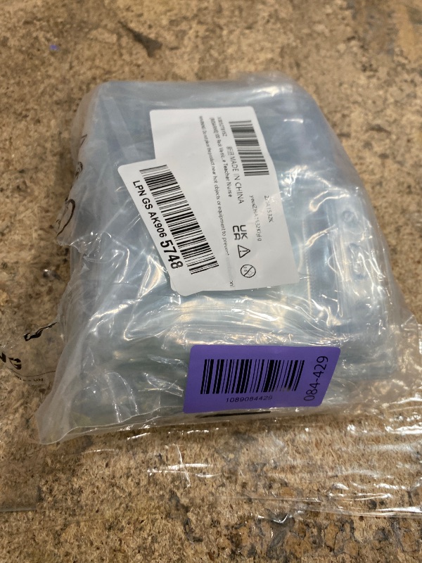 View 2 of 100 Pack Vertical Id Badge Holders, Clear Waterproof PVC, Resealable