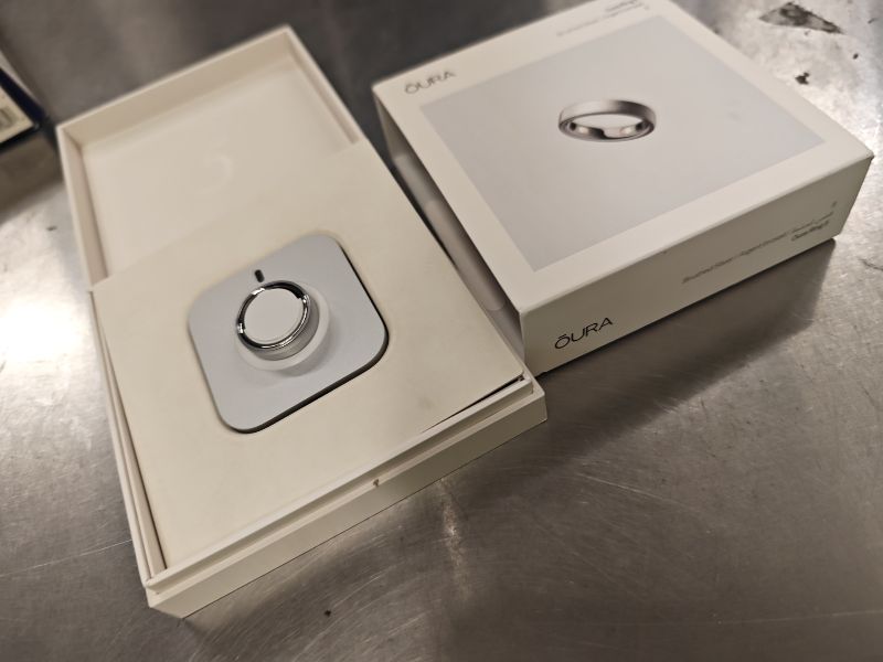 View 2 of OURA Ring 5 Smart Ring - Brushed Silver - Size 8