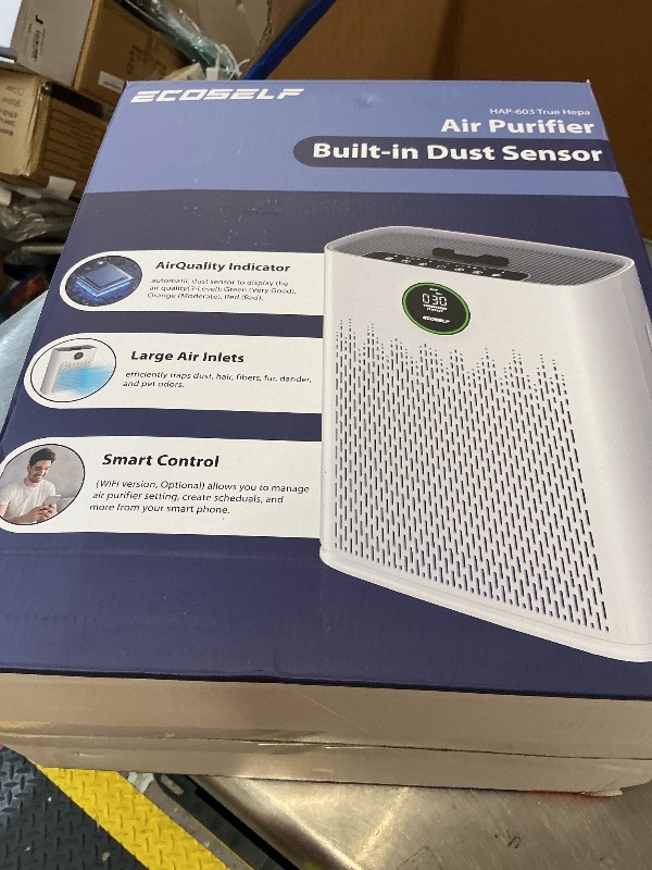 View 2 of ECOSELF Air Purifier for Large Room (2400 sq ft) with True HEPA Filter