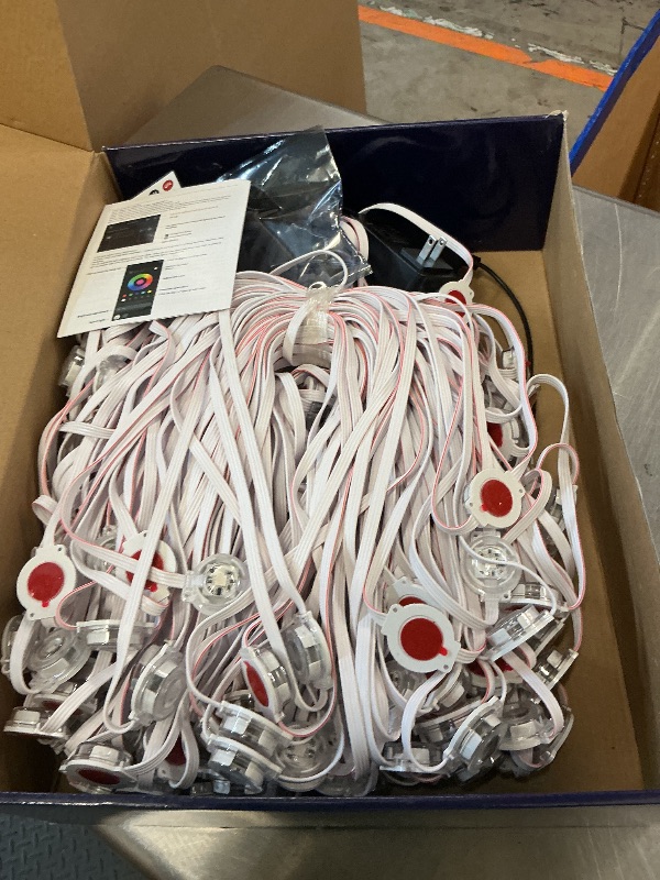 Photo 1 of XINKAITE Permanent Outdoor String Lights, 500FT, 250 LEDs, RGB+IC Technology