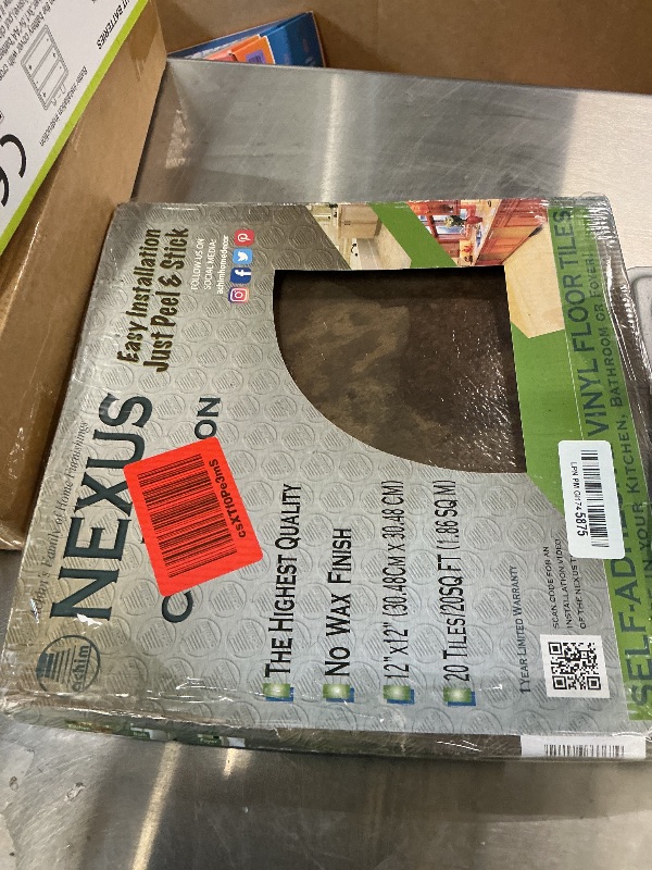 Photo 1 of Nexus Vinyl Floor Tiles, 20 Tiles, Dark Slate Marble