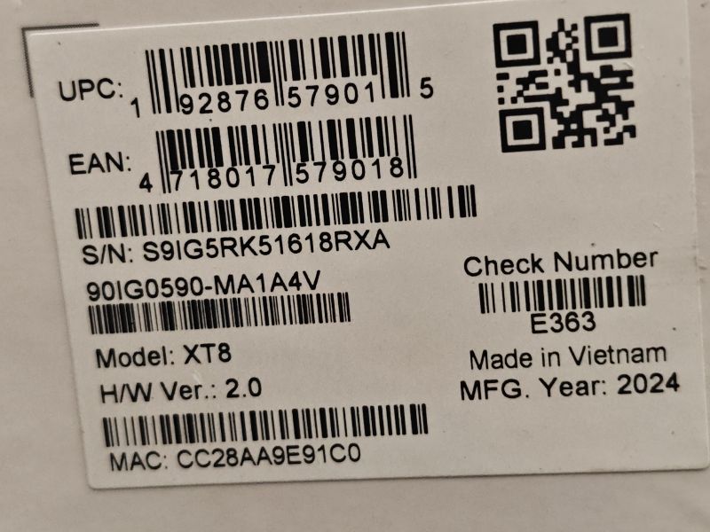 Photo 1 of ASUS ZenWiFi AX6600 Tri-Band Mesh WiFi 6 System (XT8 2PK) - Whole Home Coverage up to 5500 sq.ft & 6+ Rooms, AiMesh, Included Lifetime Internet Security, Easy Setup, 3 SSID, Parental Control, White