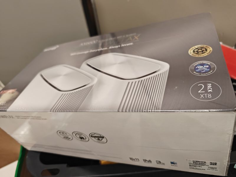 Photo 1 of ASUS ZenWiFi AX6600 Tri-Band Mesh WiFi 6 System (XT8 2PK) - Whole Home Coverage up to 5500 sq.ft & 6+ Rooms, AiMesh, Included Lifetime Internet Security, Easy Setup, 3 SSID, Parental Control, White
