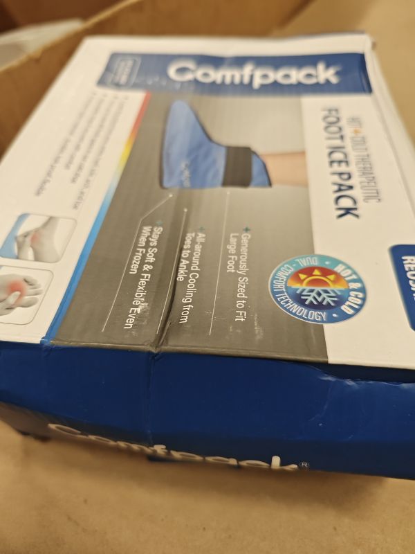 Photo 1 of Comfpack XL Foot Ice Pack Wrap - Blue