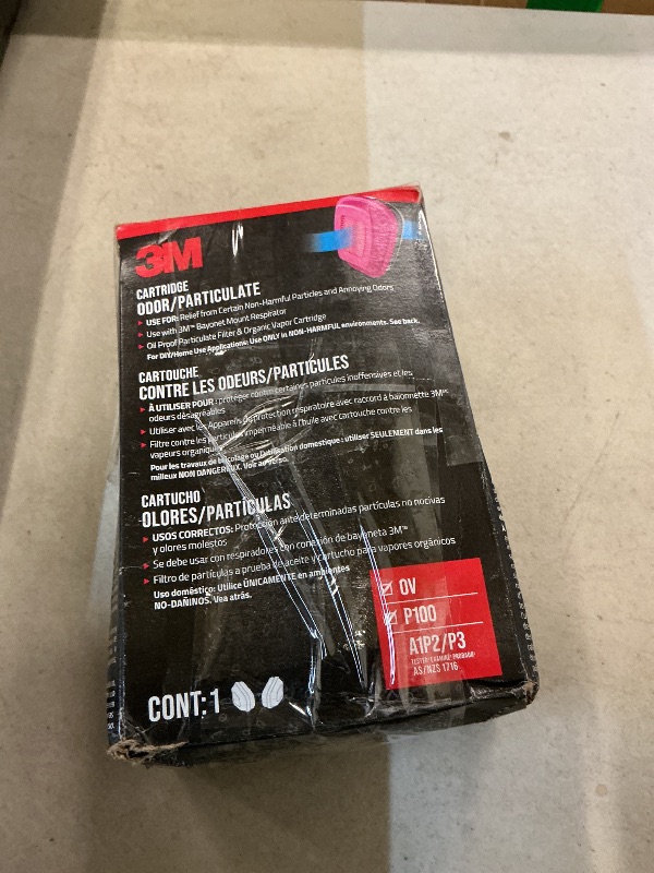 Photo 1 of 3M P100 Respirator Cartridge/Filter 60921