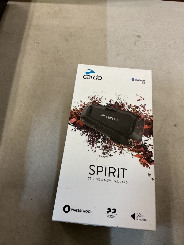 Photo 1 of FACTORY SEALED— Cardo Systems Spirit Bluetooth Motorcycle Headset - Black, 2-Pack