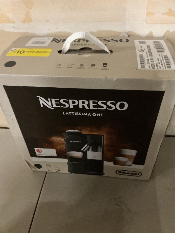 Photo 1 of Nespresso Lattissima One Original Espresso Machine with Milk Frother by De'Longhi, Shadow Black