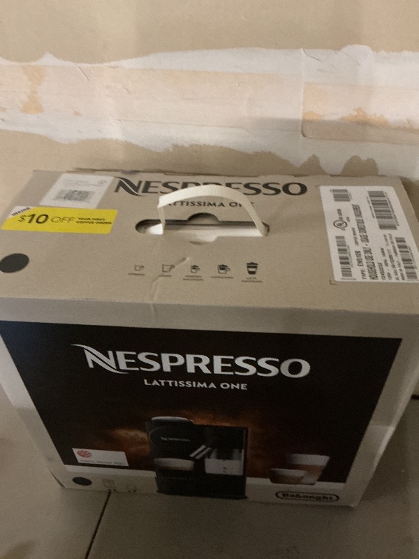 Photo 1 of Nespresso Lattissima One Original Espresso Machine with Milk Frother by De'Longhi, Shadow Black