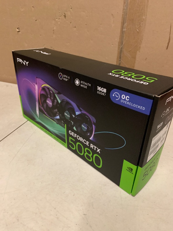 Photo 1 of PNY NVIDIA GeForce RTX™ 5080 Epic-X RGB™ OC Triple-Fan Graphics Card