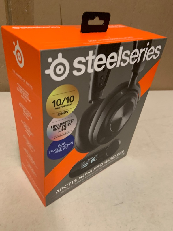 Photo 1 of SteelSeries Arctis Nova Pro Wireless Multi-System Gaming Headset - Premium Hi-Fi Drivers - Active Noise Cancellation - Infinity Power System - ClearCast Gen 2 Mic - PC, PS5, PS4, Switch, Mobile