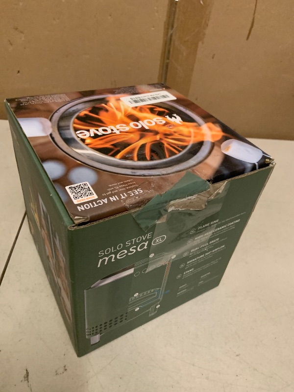 Photo 1 of Solo Stove Mesa XL, 7 Inch Tabletop Fire Pit with Stand - Smokeless, Stainless Steel Fire Pit for Camping, Outdoor & Patio- Wood Burning or Pellet Fueled Portable Bonfire, 2.3lbs, Deep Olive