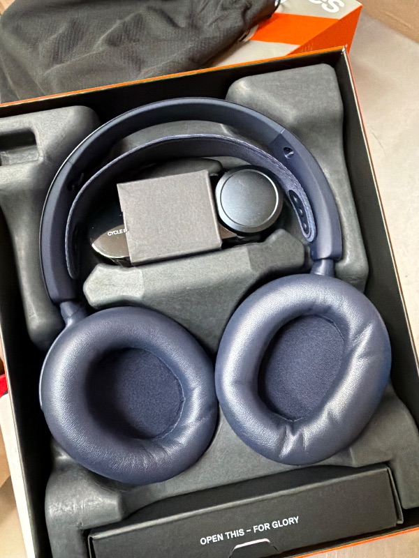 View 4 of SteelSeries - Arctis Nova Pro Omni 2.4 GHz Wireless Over-The-Ear Gaming Headset for PC, PS5/PS4, Xbox One, Xbox X/S, Switch/Switch 2 - Blue