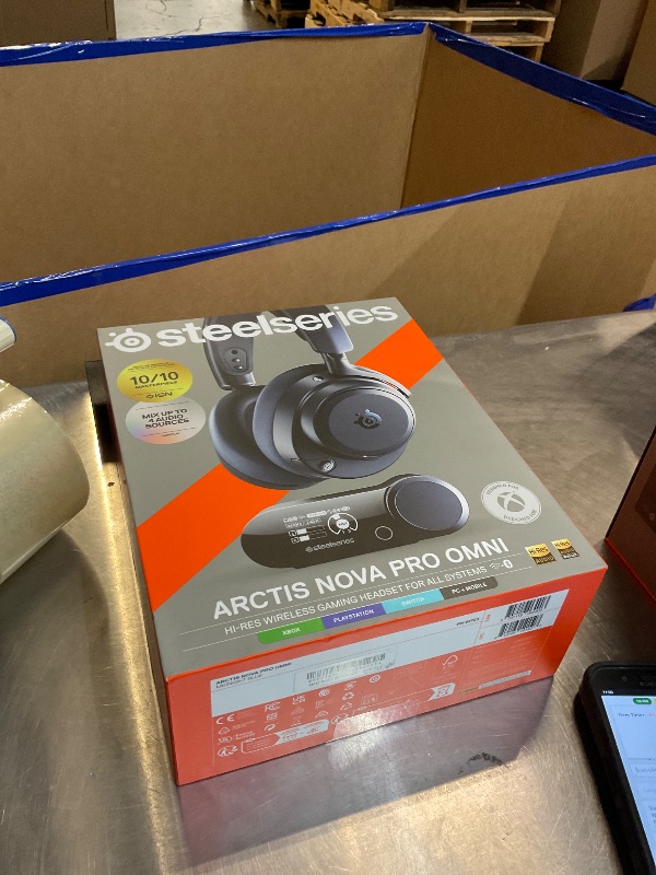 Photo 1 of SteelSeries - Arctis Nova Pro Omni 2.4 GHz Wireless Over-The-Ear Gaming Headset for PC, PS5/PS4, Xbox One, Xbox X/S, Switch/Switch 2 - Blue