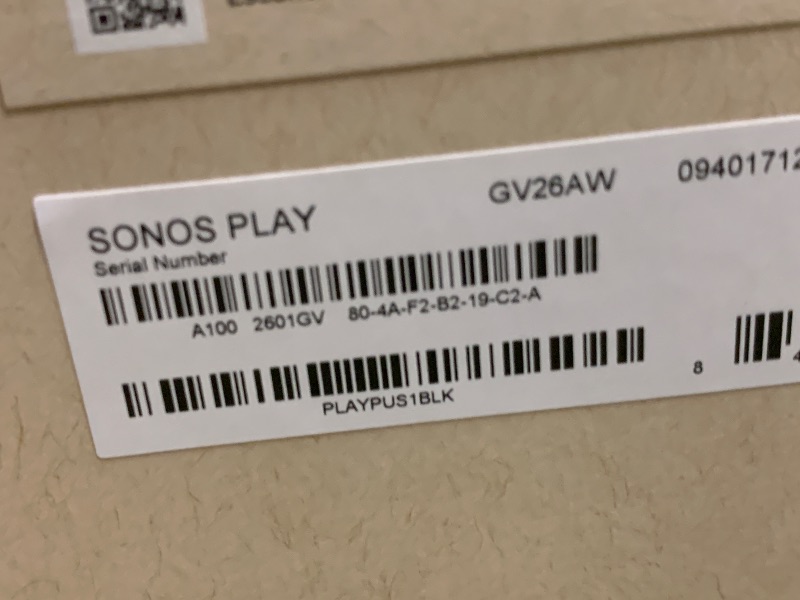 View 2 of Sonos Play Portable WiFi and Bluetooth Speaker - Black