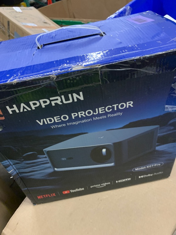 Photo 1 of HAPPRUN Outdoor Projector | 3000 ANSI Lumens | Built-in Apps