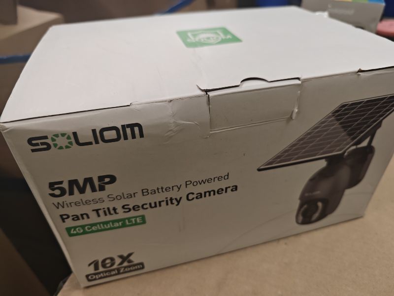 Photo 1 of SOLIOM 5MP 4G LTE Cellular Outdoor Solar Security Camera