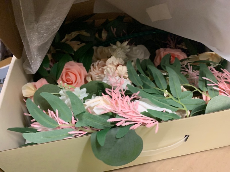Photo 1 of Lisuun Artificial Wedding Arch Flowers with Chiffon Runner