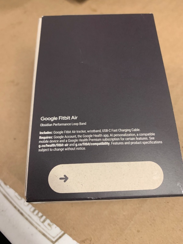 Photo 1 of Google Fitbit Air Performance Loop Band - One Size - Obsidian