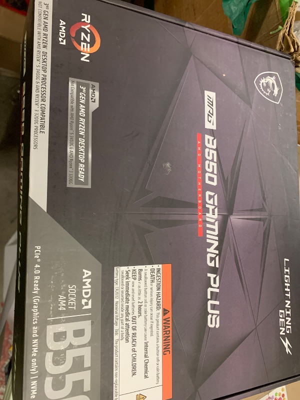 Photo 1 of MSI MPG B550 Gaming Plus V1 Motherboard AM4 DDR4