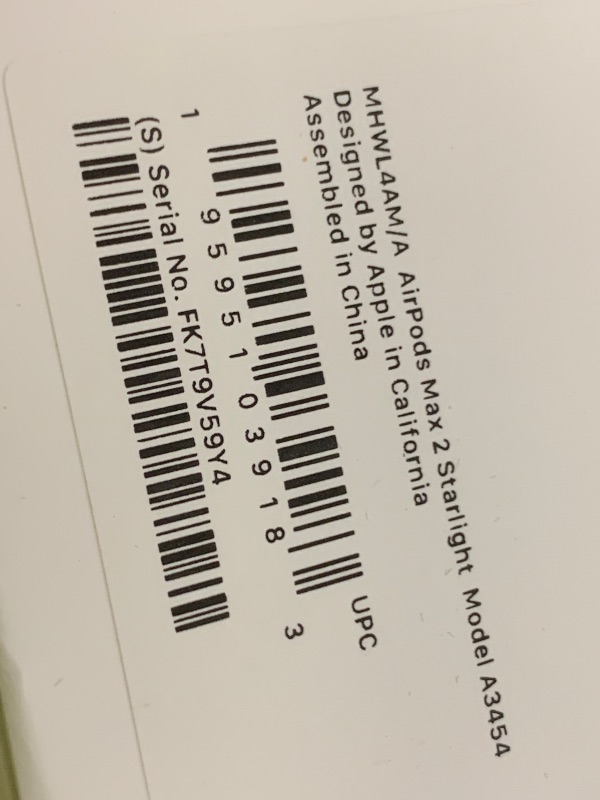 Photo 1 of Apple AirPods Max 2 Wireless Over-Ear Headphones, Active Noise Cancellation, Adaptive Audio, Personalized Spatial Audio, Live Translation, Bluetooth Headphones for iPhone – Starlight