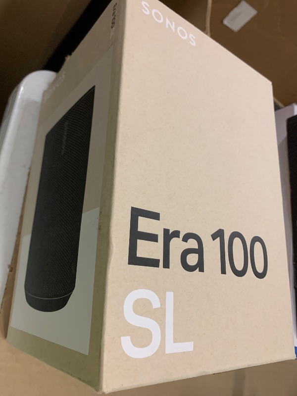 Photo 1 of Sonos Era 100 SL Compact, Microphone-Free Speaker - Black
