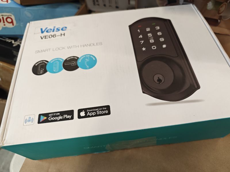 Photo 1 of Veise VE06-H Smart Lock Handle Set, Matte Black