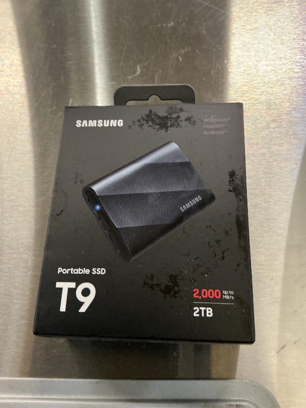 Photo 1 of FACTORY SEALED— Samsung T9 Portable SSD 2TB, USB 3.2 Gen 2x2 External SSD, Up to 2,000 MB/s