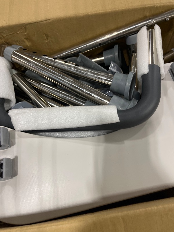 View 3 of Brosive Toilet Seat Riser for Seniors, Stainless Steel, 500lb Capacity