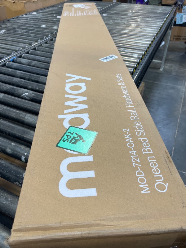 Photo 1 of Modway Odette Arched Queen Platform Bed in Oak with Rattan Cane Headboard – Wooden Queen Half Moon Bed Frame – Mid-Century Modern Queen Size Platform Bed Frame (headboard not included)