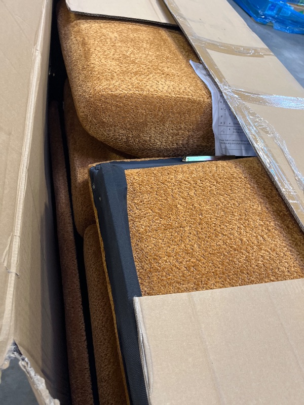 View 3 of Christopher Knight Home Alma 63" Boucle Loveseat with Wood Legs, 2 Seater Sofa Couches for Living Room, Upholstered Couch Chair, Soft Seating Lounge Sofa Chair, Cozy Loveseat with Armrest, Caramel