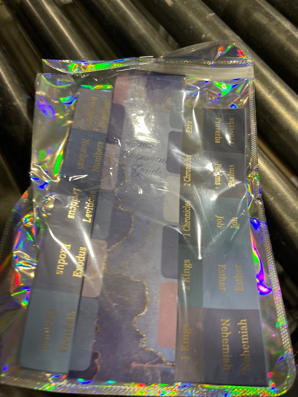 Photo 1 of Ubenic Bible Tabs with Gold Foil - Earthy Blue