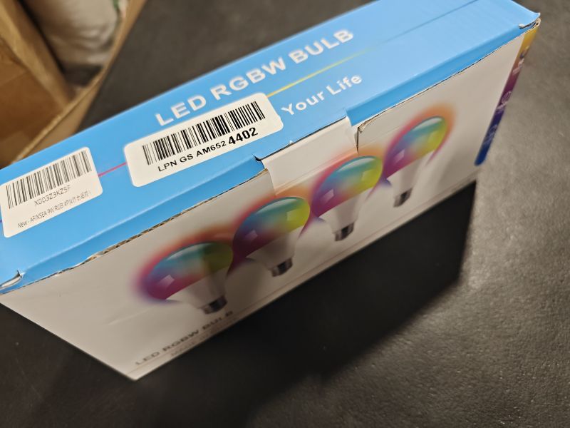Photo 1 of AFINSEA 4 Pack RGB LED Light Bulbs