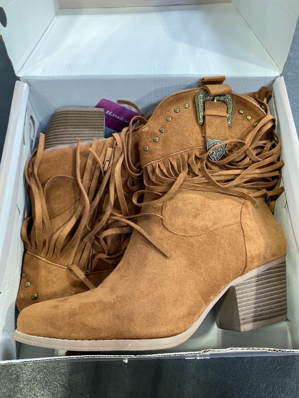 Photo 1 of Hawkwell Women's Suede Fringe Ankle Boots - 11