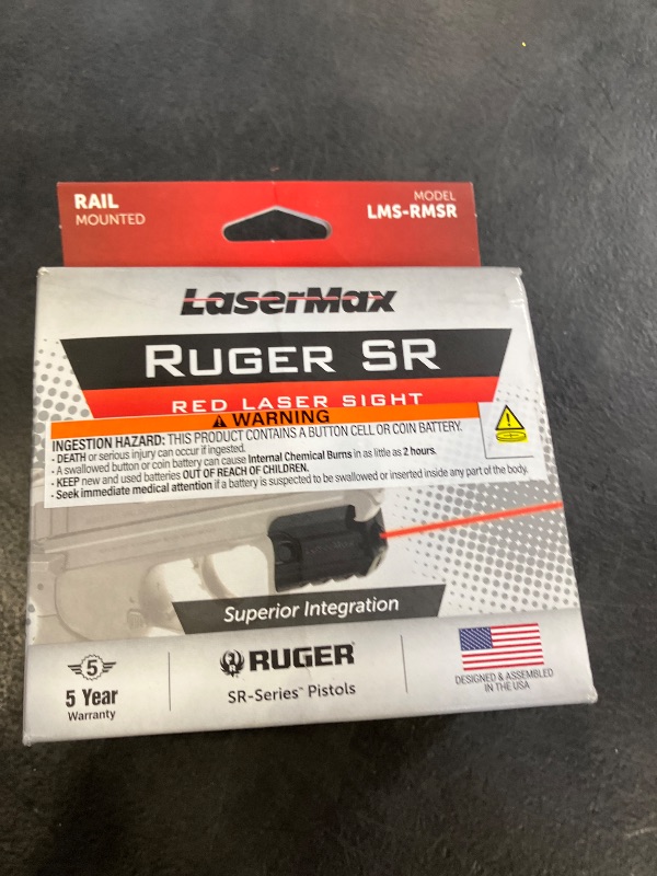 Photo 1 of LaserMax Rail Mounted Laser (Red) LMS-RMSR for Ruger SR Series