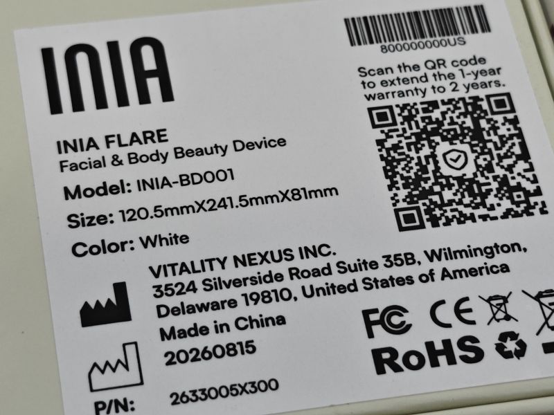 Photo 1 of INIA FLARE 3-in-1 Microcurrent Facial Device