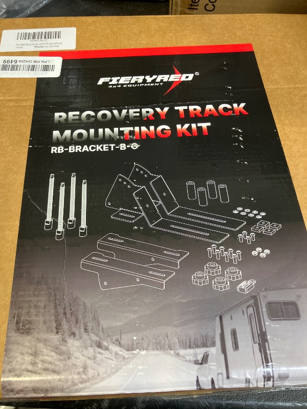 Photo 1 of FieryRed Recovery Track Board Mounting Kit, Universal Traction Boards Mount Bracket, Side Mount for Roof Platform Rack with Lock for Overland Vehicle Roof Platform